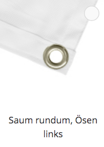 Hissfahnen ohne Ausleger