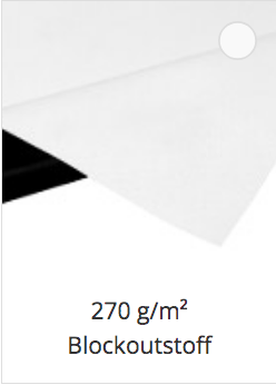 Stoffbanner  270 g/m² Blockoutstoff
