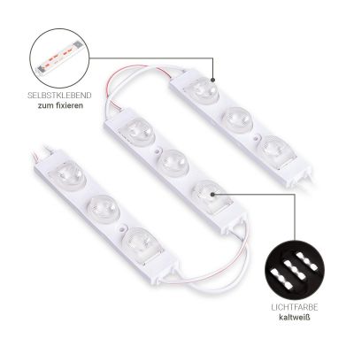 LED Kanten Modul 1,32W 12V 6500K 11°x40° IP67 -40St.-