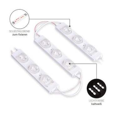 LED Kanten Modul 1,32W 12V 6500K 11°x40° IP67 -40St.-