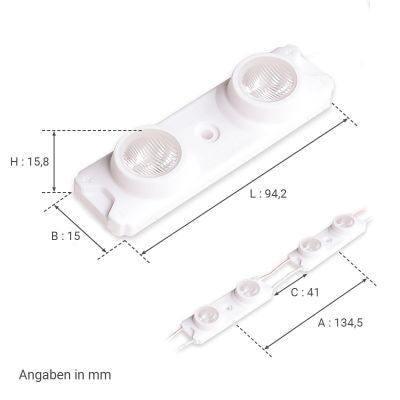 LED Kanten Modul 3W 24V 6500K IP66 -40St.-