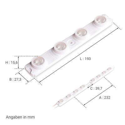 LED Kanten Modul 6W 24V 6500K IP66- 20St.-