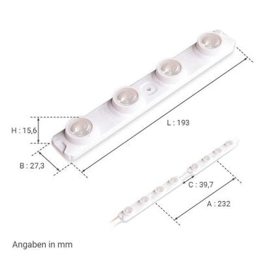 LED Kanten Modul 6W 24V 6500K IP66- 20St.-