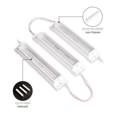LED Kanten Modul 7,2W 24V 6500K 11°x77° IP67 - 16St.-