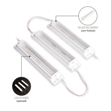 LED Kanten Modul 7,2W 24V 6500K 11°x77° IP67 - 16St.-