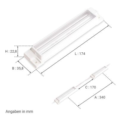 LED Kanten Modul 7,2W 24V 6500K 11°x77° IP67 - 16St.-