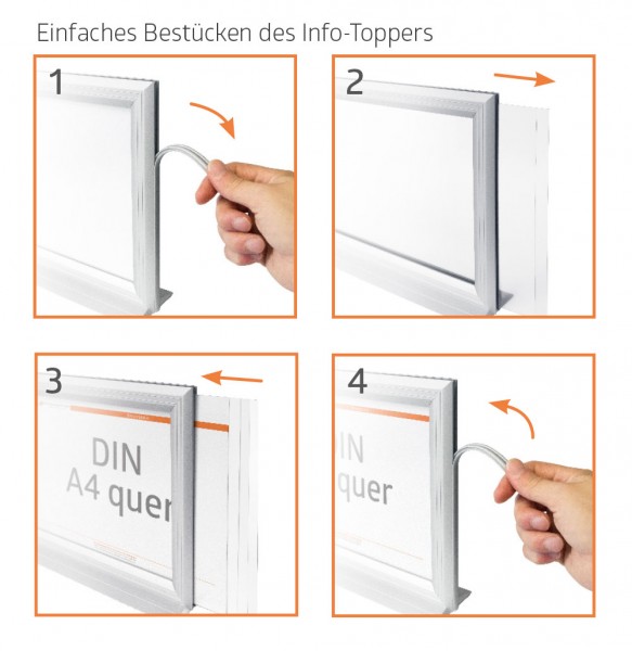 Info-Topper Einschubrahmen | A4 Querformat