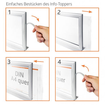 Info-Topper Einschubrahmen | A4 Querformat